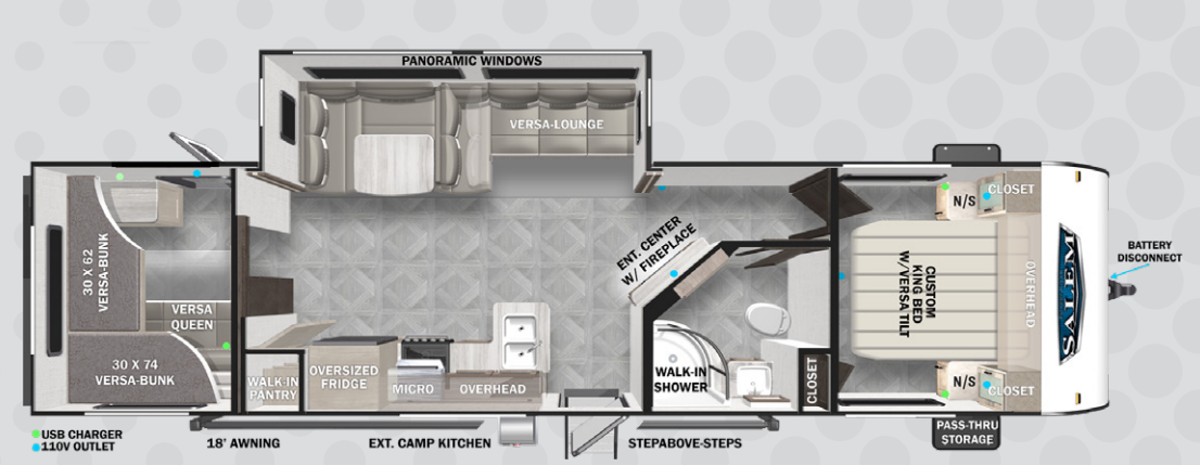 View 2024 Forest River Salem 29VBUD complete specs and manufacturer brochures