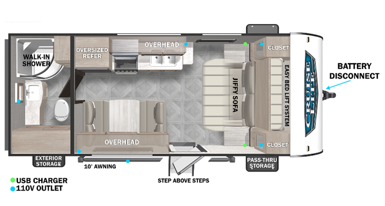 View 2024 Forest River Salem Cruise Lite 171RBXL complete specs and manufacturer brochures