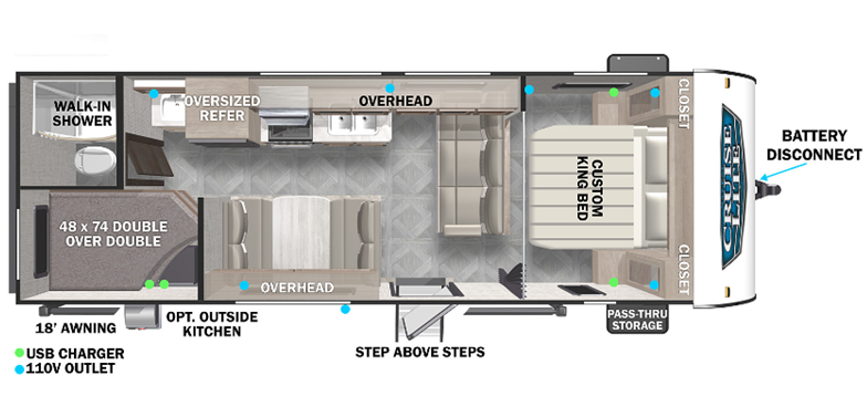 View 2024 Forest River Salem Cruise Lite 261BHXL complete specs and manufacturer brochures