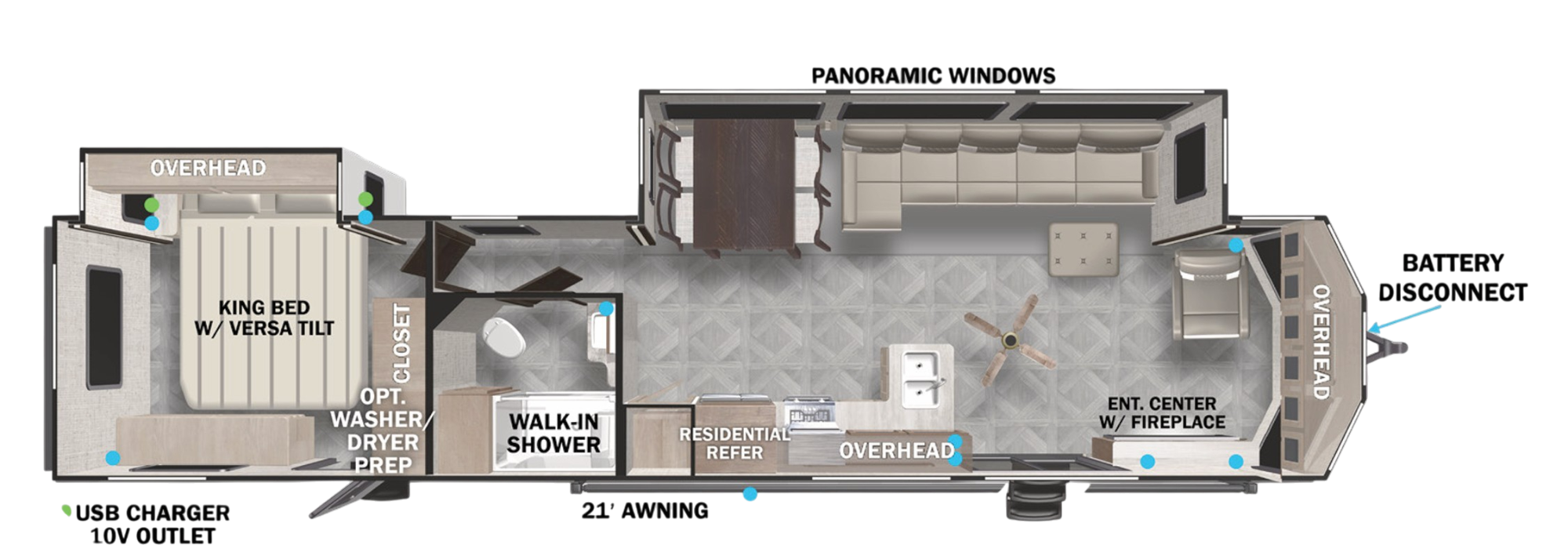 View 2024 Forest River Salem Villa 40FDEN complete specs and manufacturer brochures