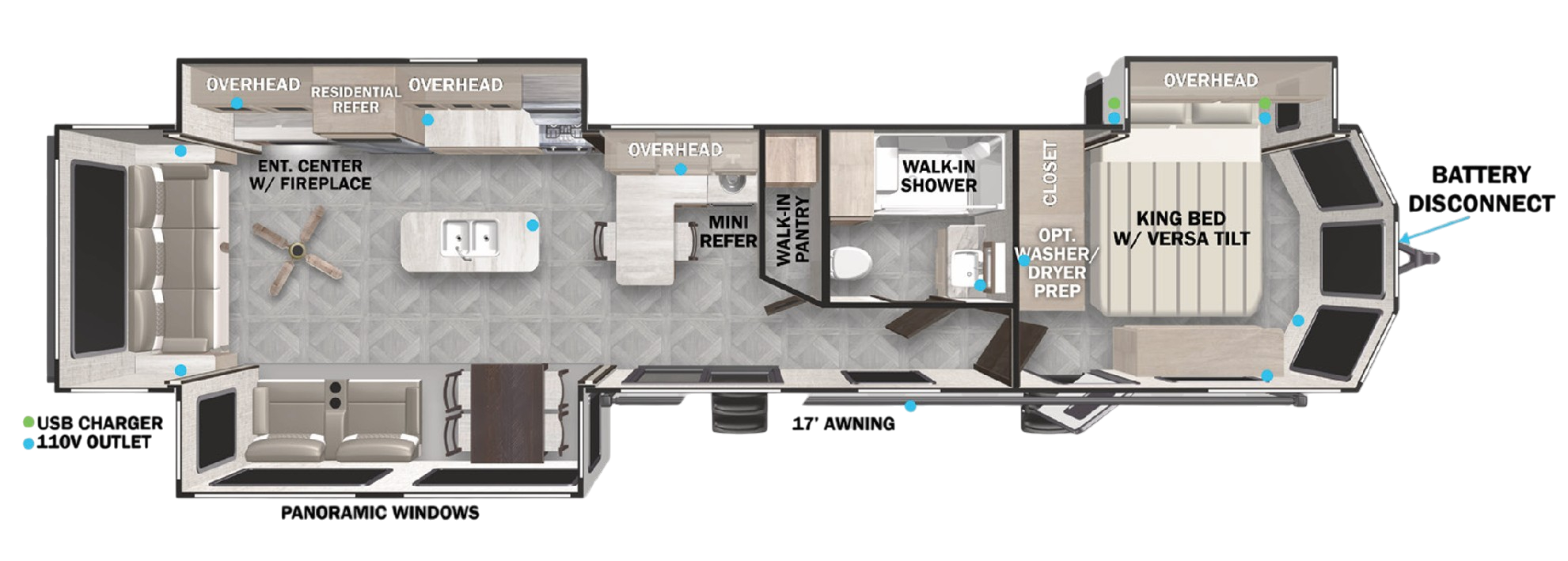 View 2024 Forest River Salem Villa 40RLB complete specs and manufacturer brochures
