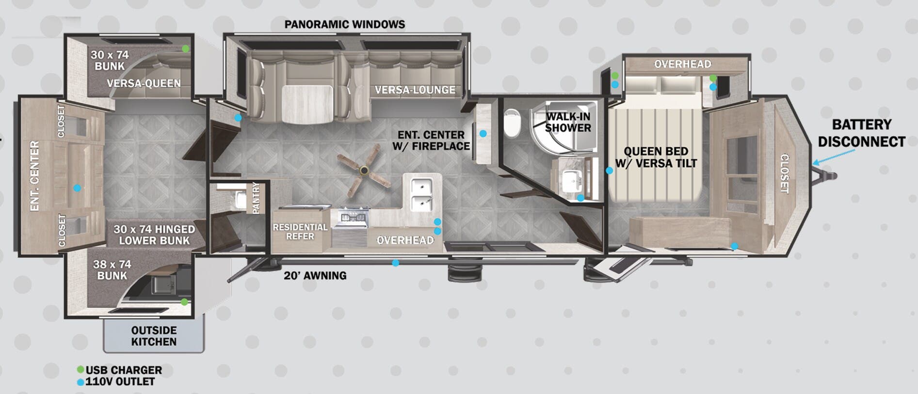 View 2024 Forest River Salem Villa 42QBQ complete specs and manufacturer brochures