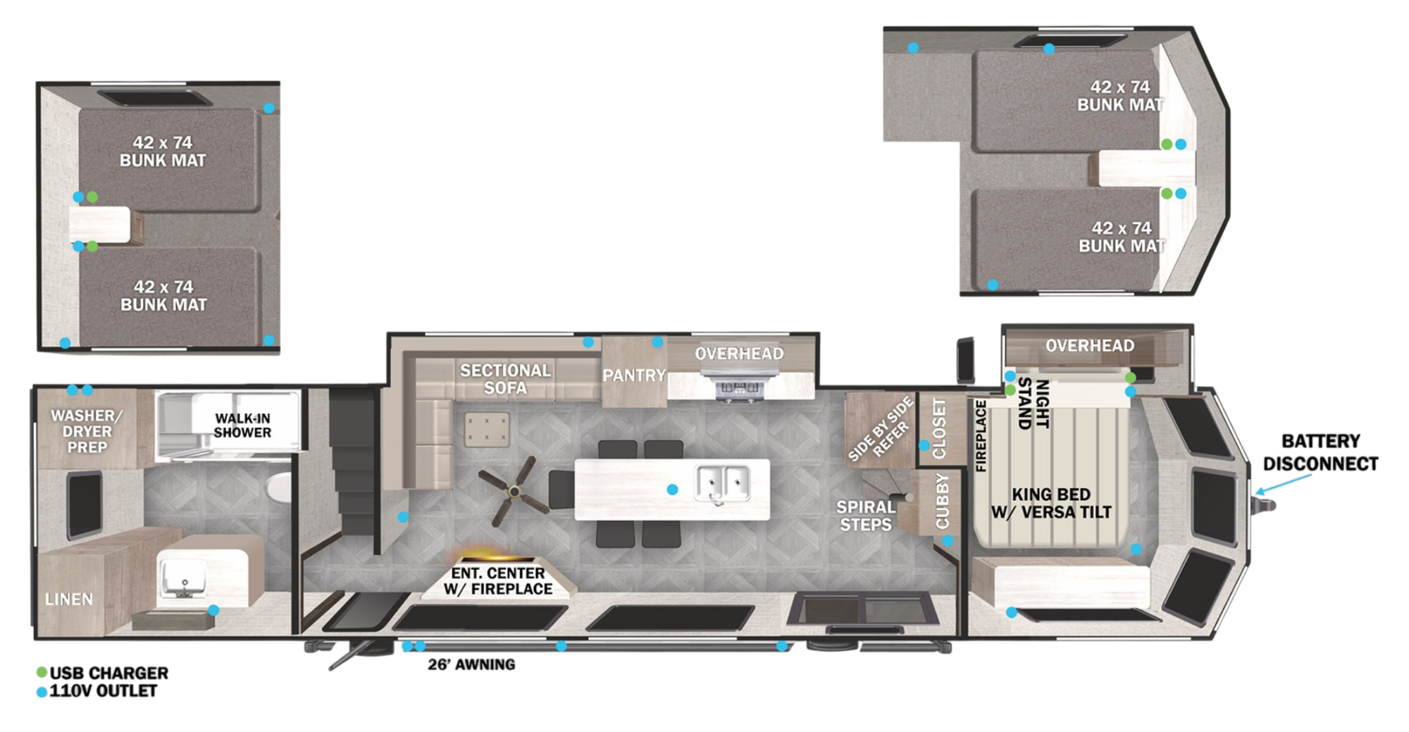 View 2024 Forest River Salem Villa 42VIEW complete specs and manufacturer brochures