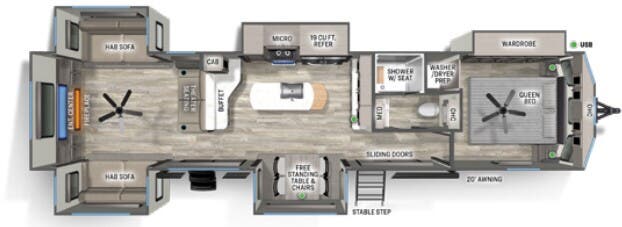 View 2024 Forest River Sierra Destination 403RD complete specs and manufacturer brochures