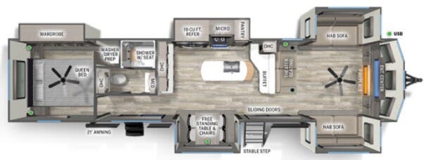 View 2024 Forest River Sierra Destination 420FL complete specs and manufacturer brochures