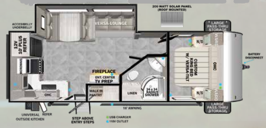 View 2024 Forest River Wildwood 25RKE complete specs and manufacturer brochures