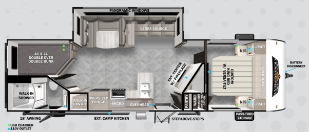 View 2024 Forest River Wildwood 26DBUD complete specs and manufacturer brochures