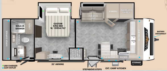 View 2024 Forest River Wildwood 28FKG complete specs and manufacturer brochures