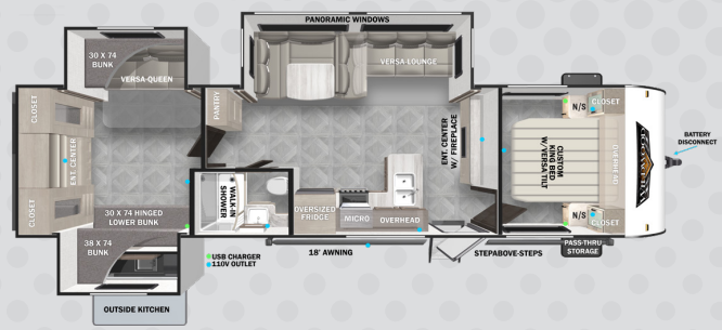 View 2024 Forest River Wildwood 31KQBTS complete specs and manufacturer brochures