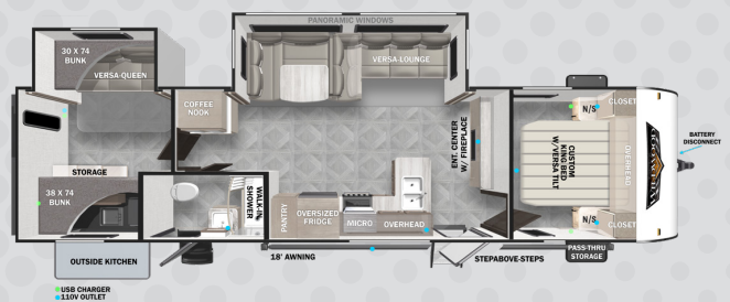 View 2024 Forest River Wildwood 32BHDS complete specs and manufacturer brochures