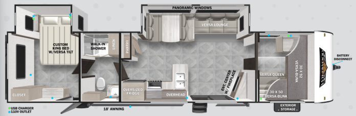 View 2024 Forest River Wildwood 36VBDS complete specs and manufacturer brochures