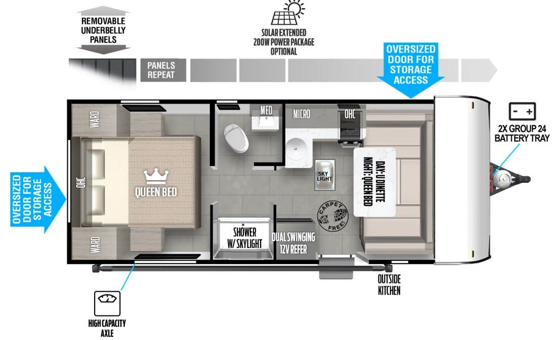 View 2024 Forest River Wildwood FSX 161QK complete specs and manufacturer brochures