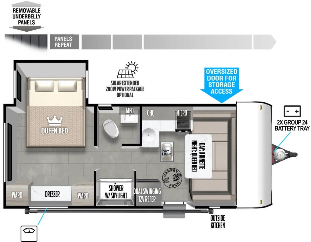 View 2024 Forest River Wildwood FSX 169RSK complete specs and manufacturer brochures