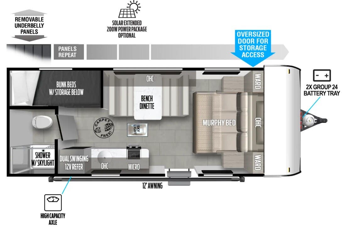View 2024 Forest River Wildwood FSX 177BH complete specs and manufacturer brochures