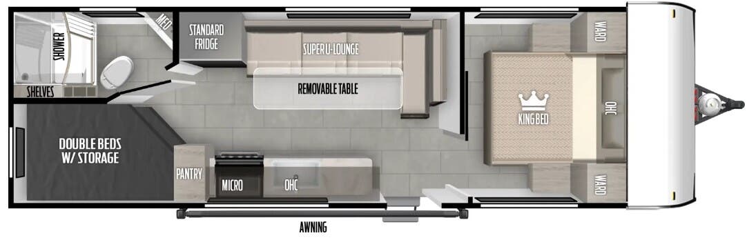 View 2024 Forest River Wildwood FSX 266BHLE complete specs and manufacturer brochures