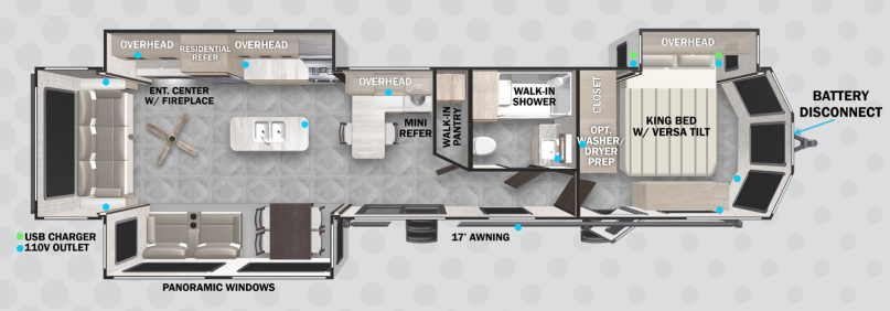 View 2024 Forest River Wildwood Lodge 40RLB complete specs and manufacturer brochures
