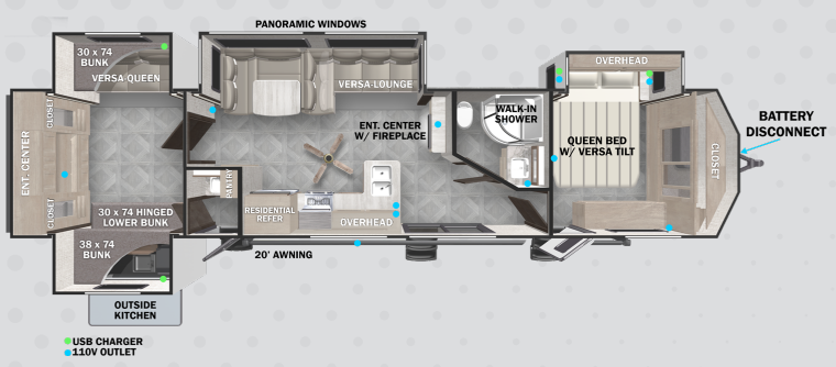 View 2024 Forest River Wildwood Lodge 42QBQ complete specs and manufacturer brochures