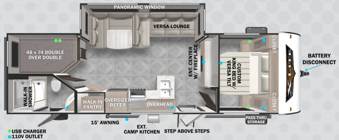 View 2024 Forest River Wildwood X-Lite 263BHXL complete specs and manufacturer brochures