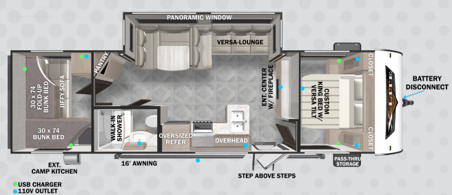 View 2024 Forest River Wildwood X-Lite 273QBXL complete specs and manufacturer brochures