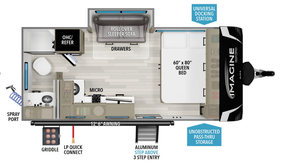 View 2024 Grand Design Imagine AIM 16ML complete specs and manufacturer brochures