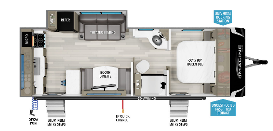 View 2024 Grand Design Imagine XLS 23LDE complete specs and manufacturer brochures