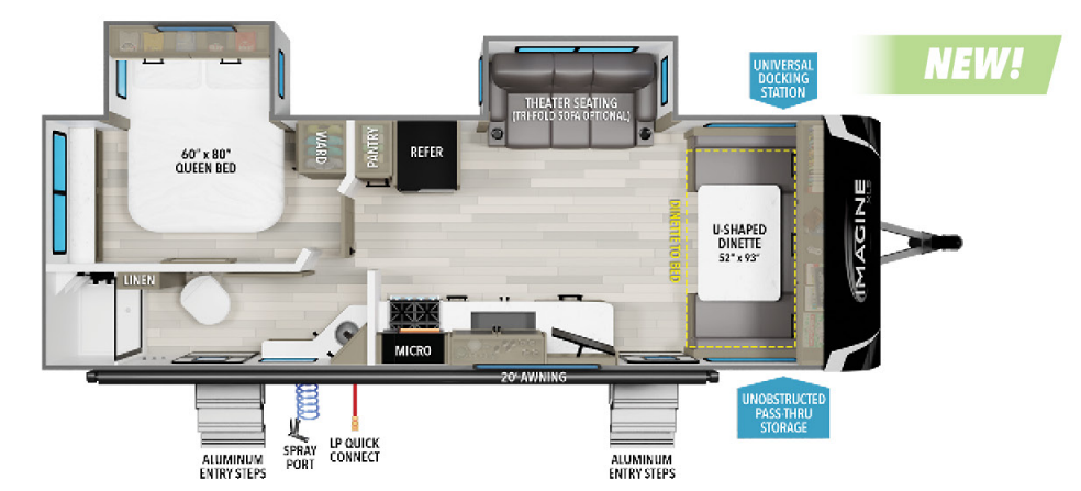 View 2024 Grand Design Imagine XLS 24BSE complete specs and manufacturer brochures