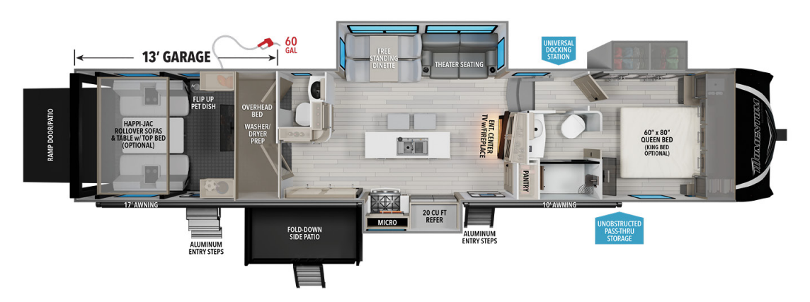 View 2024 Grand Design Momentum 399TH complete specs and manufacturer brochures