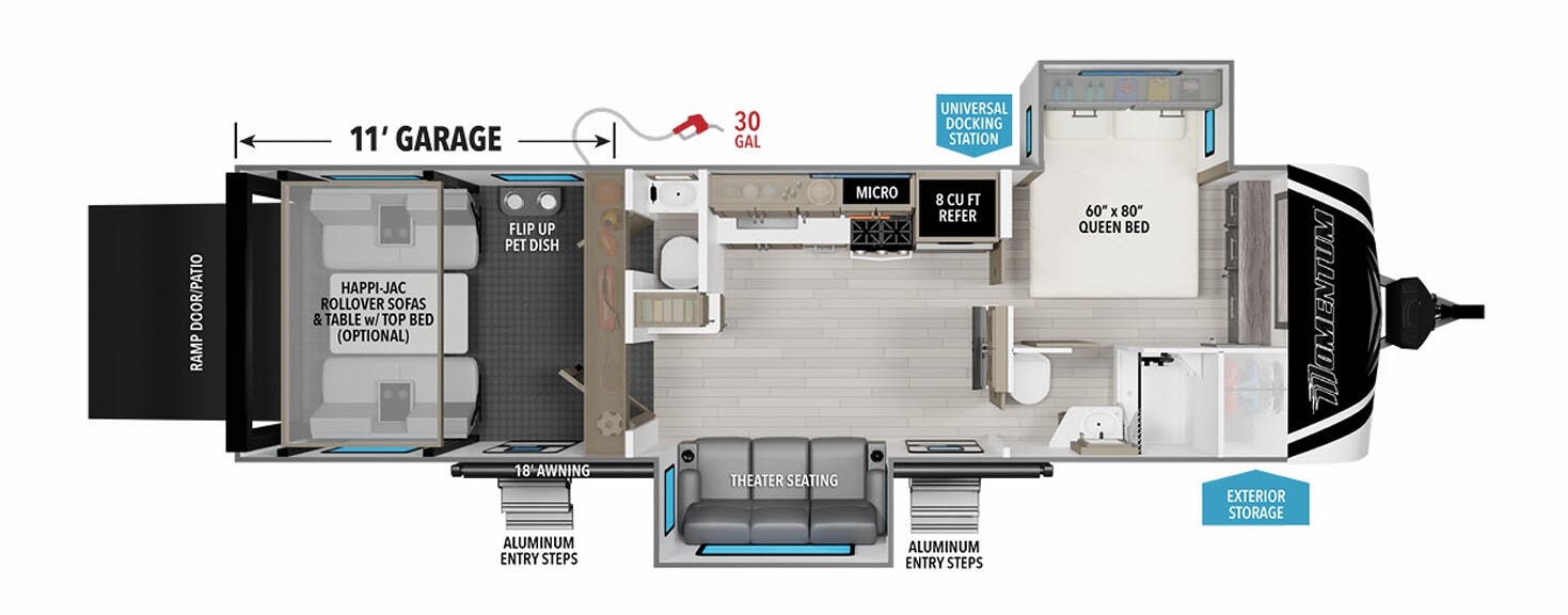View 2024 Grand Design Momentum G-Class 29G complete specs and manufacturer brochures