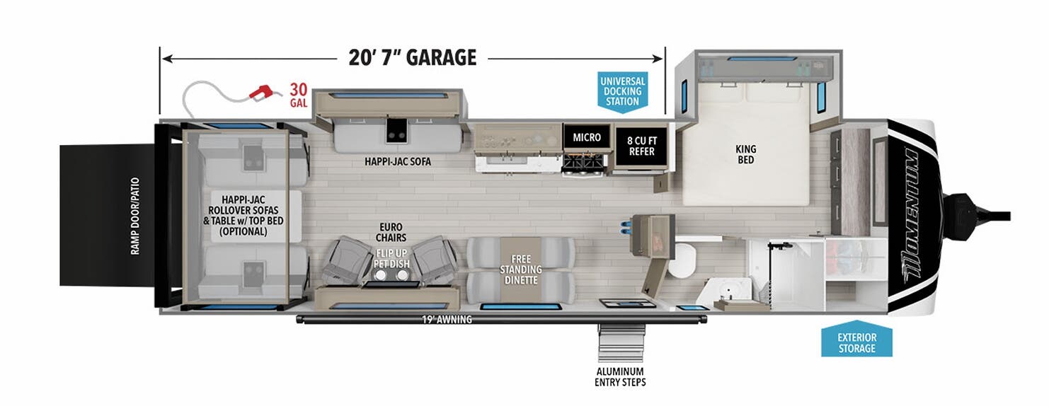 View 2024 Grand Design Momentum G-Class 30G complete specs and manufacturer brochures