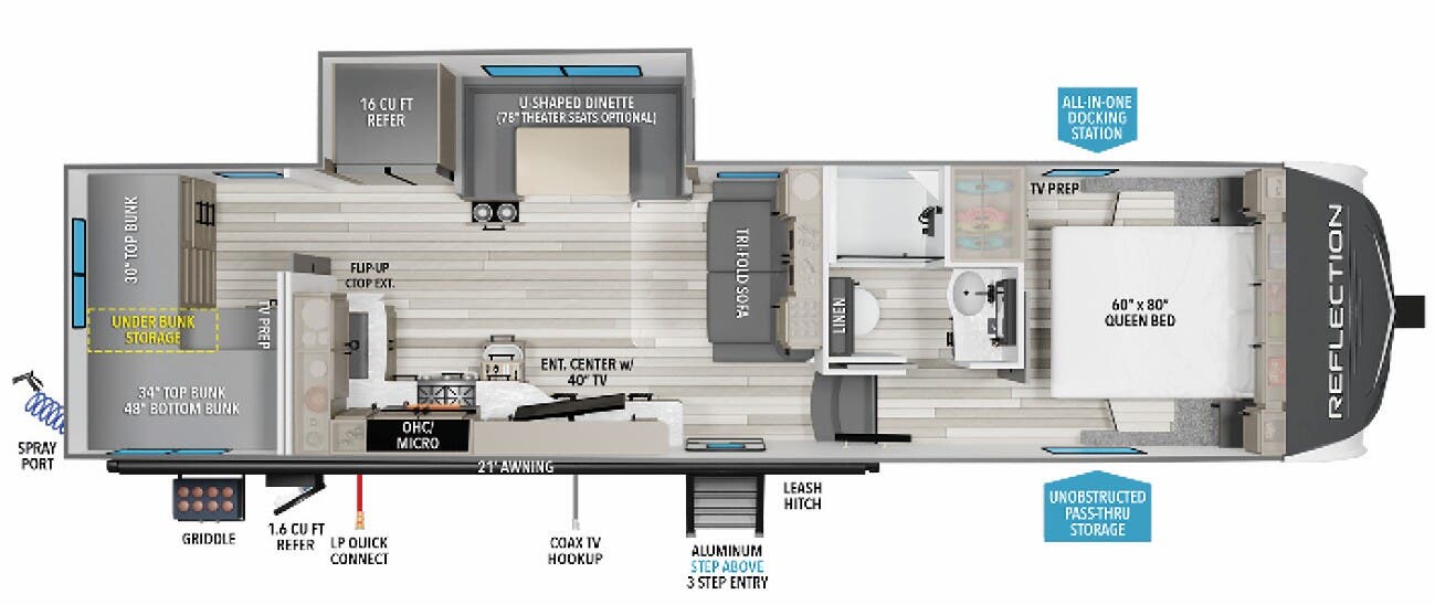 View 2024 Grand Design Reflection 150 Series 298BH complete specs and manufacturer brochures
