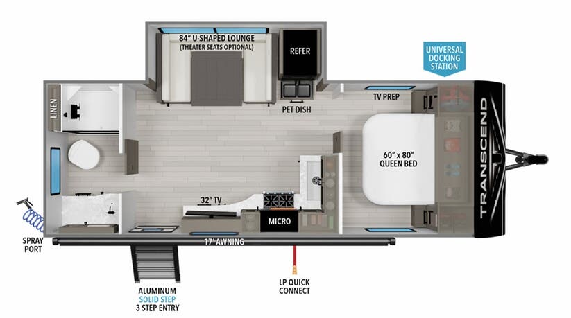 View 2024 Grand Design Transcend Xplor 221RB complete specs and manufacturer brochures