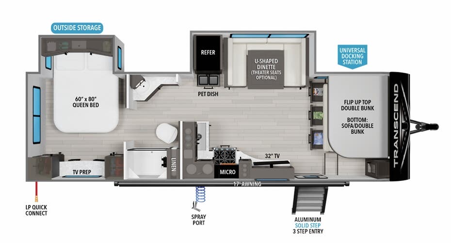 View 2024 Grand Design Transcend Xplor 251BH complete specs and manufacturer brochures