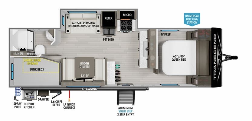 View 2024 Grand Design Transcend Xplor 261BH complete specs and manufacturer brochures