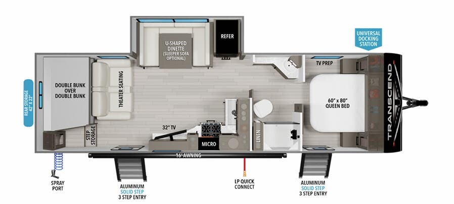 View 2024 Grand Design Transcend Xplor 265BH complete specs and manufacturer brochures
