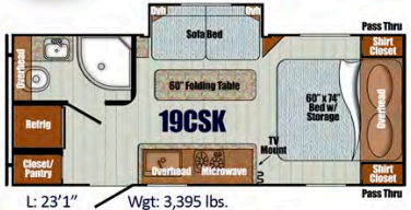 View 2024 Gulf Stream Vista Cruiser 19CSK complete specs and manufacturer brochures