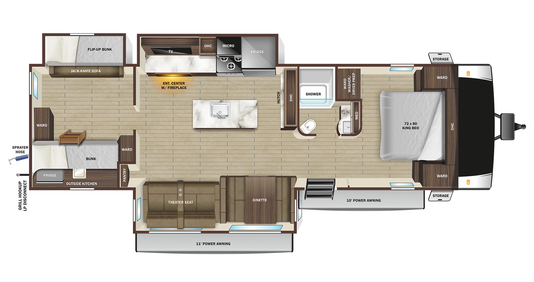 View 2024 Highland Ridge Light 321BHS complete specs and manufacturer brochures