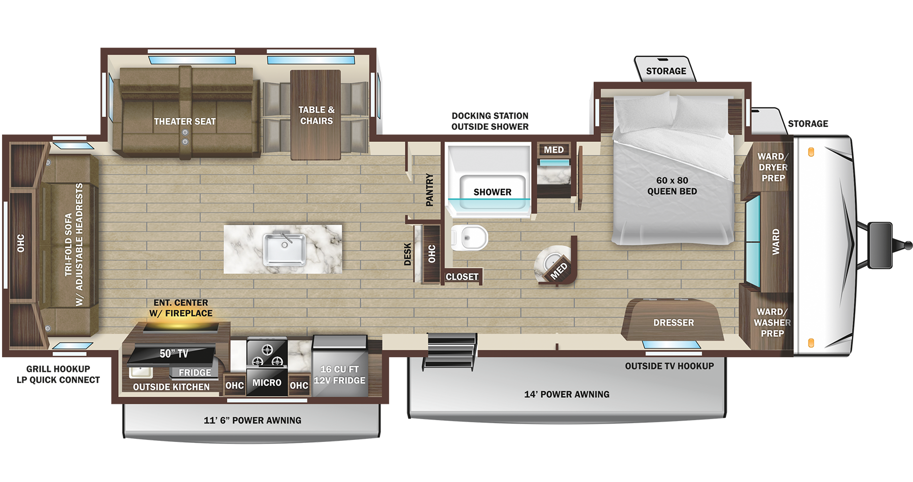 View 2024 Highland Ridge Open Range 322RLS complete specs and manufacturer brochures