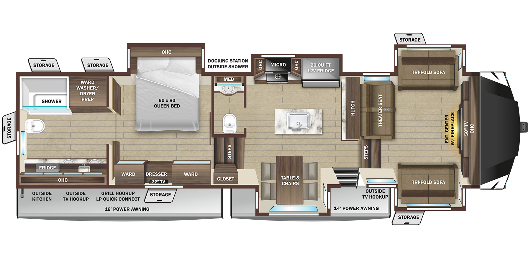 View 2024 Highland Ridge Open Range 373RBS complete specs and manufacturer brochures