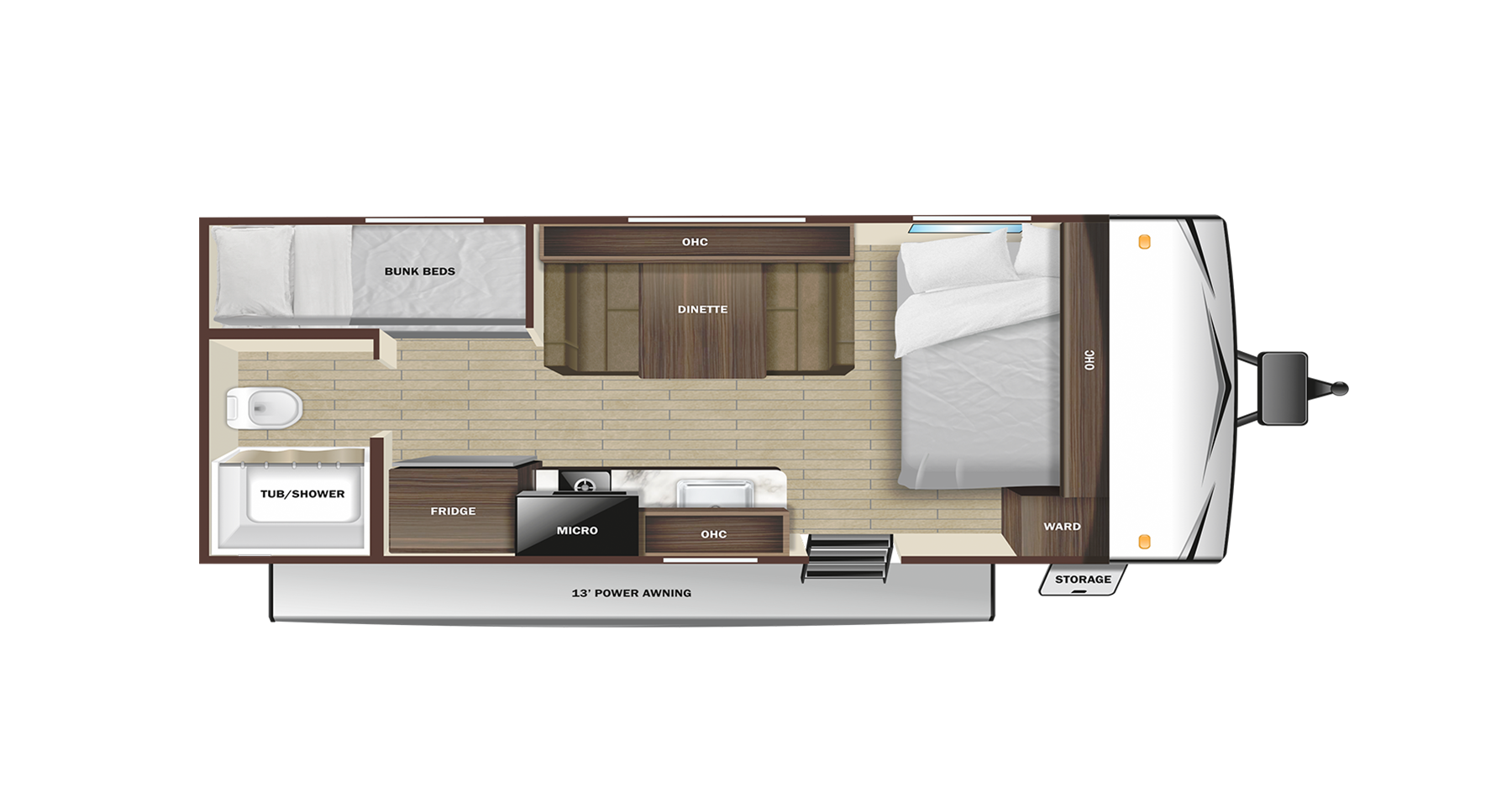 View 2024 Highland Ridge Open Range Conventional 19BH complete specs and manufacturer brochures