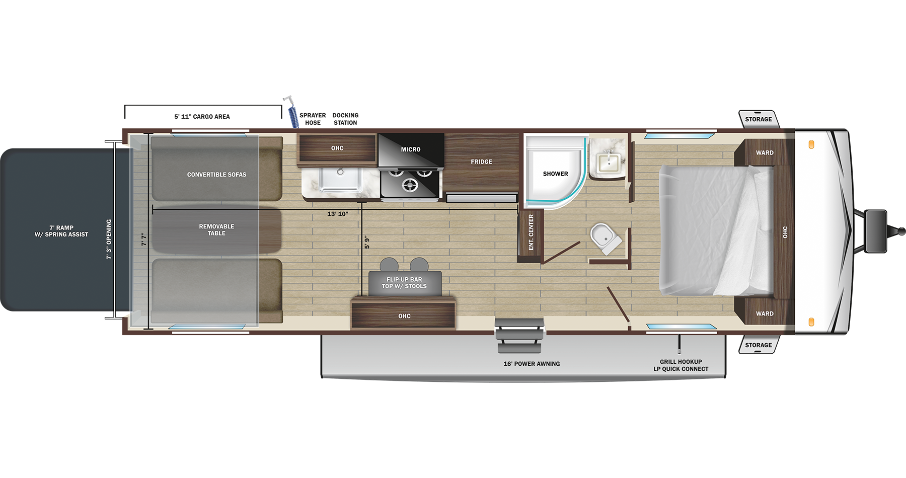 View 2024 Highland Ridge Open Range Conventional 263TH complete specs and manufacturer brochures