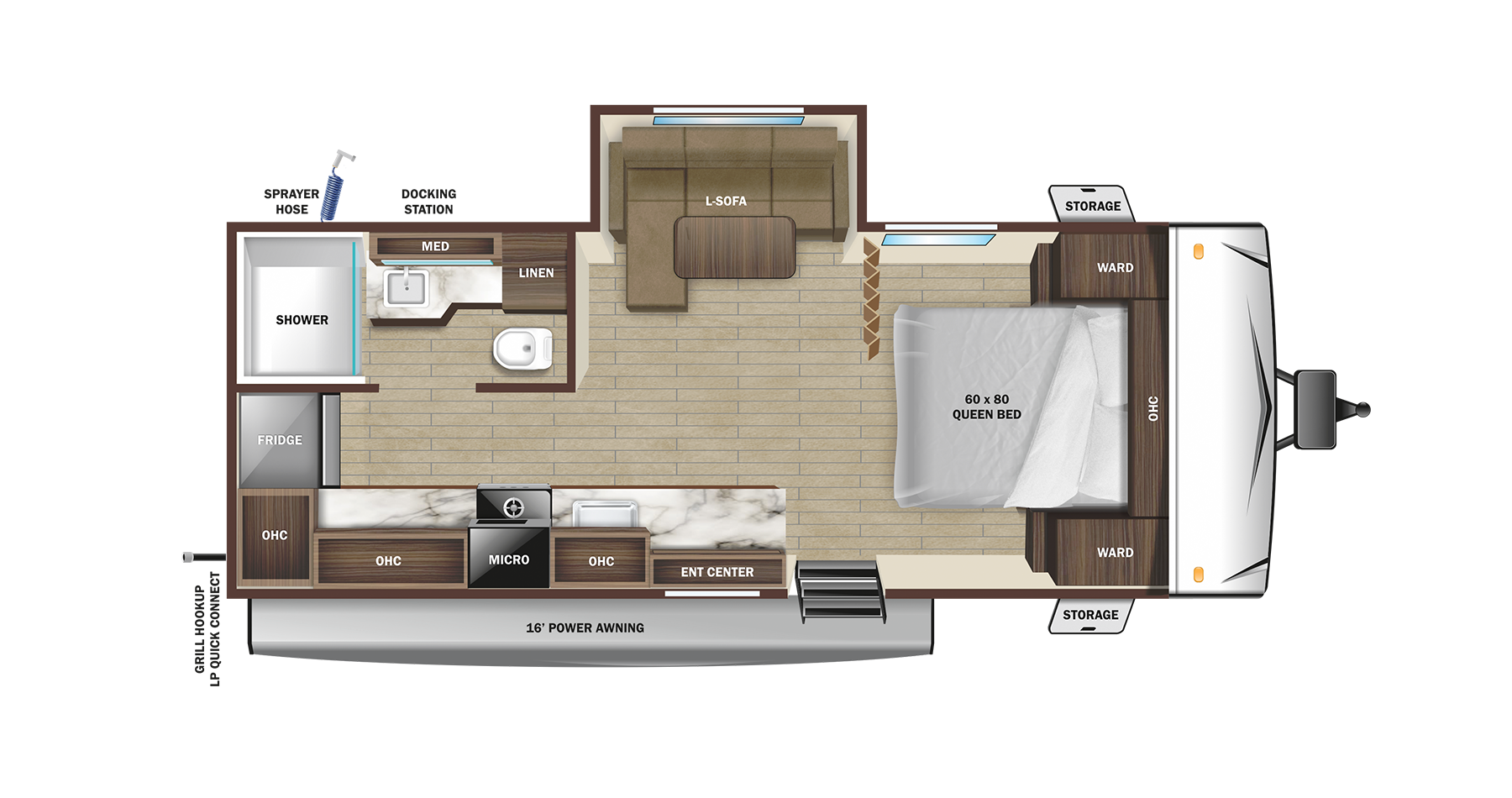 View 2024 Highland Ridge Range Lite 189RG complete specs and manufacturer brochures