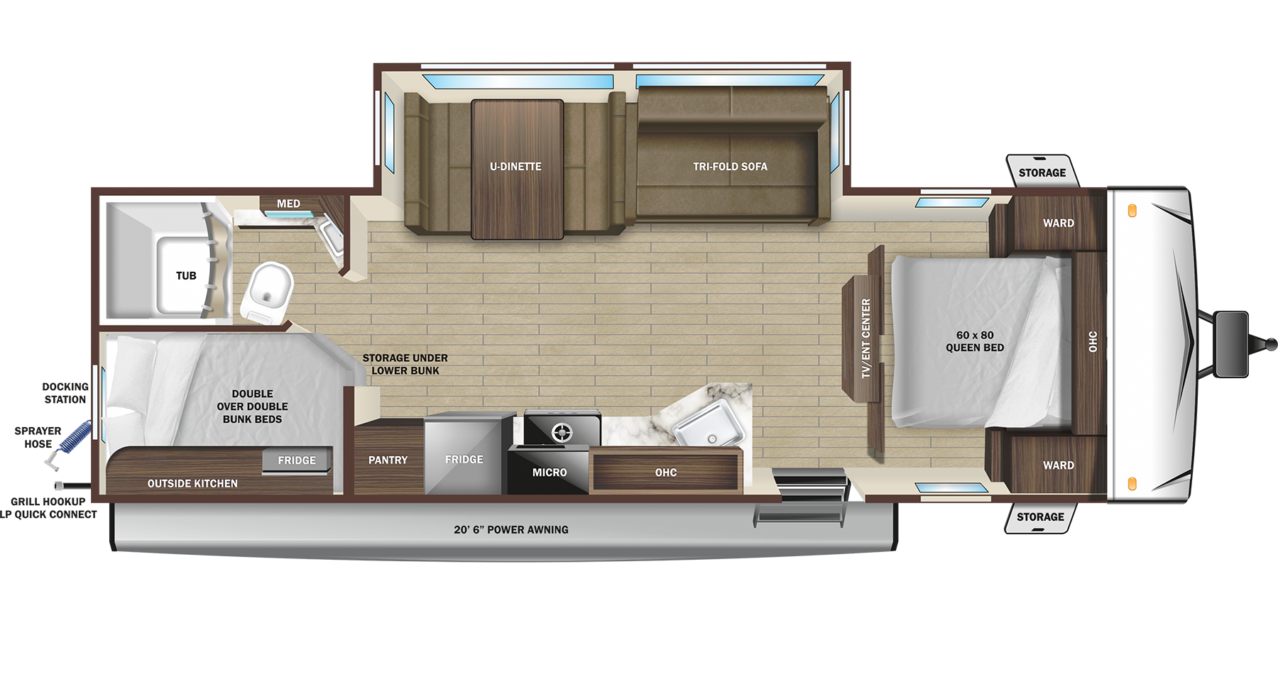 View 2024 Highland Ridge Range Lite 261BH complete specs and manufacturer brochures