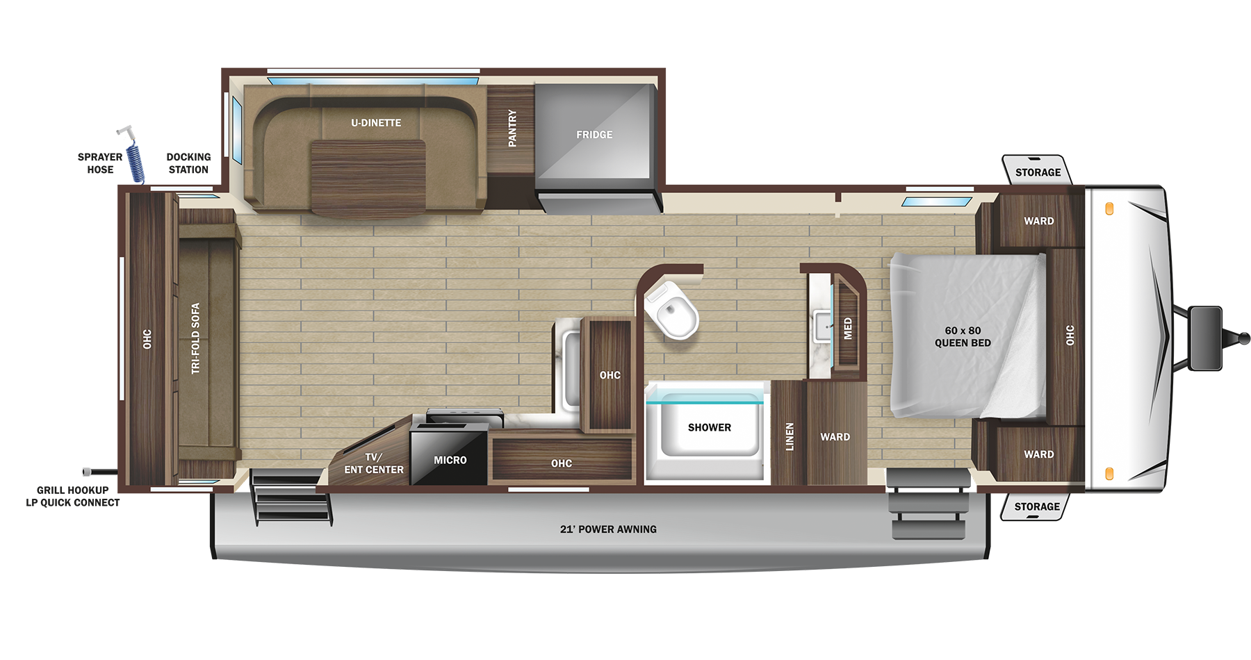 View 2024 Highland Ridge Range Lite 262RL complete specs and manufacturer brochures