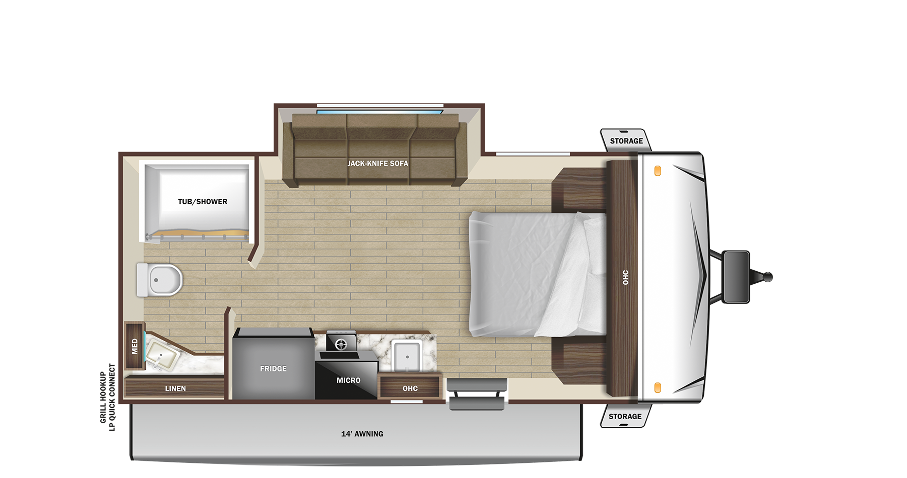 View 2024 Highland Ridge Range Lite Air 18RBS complete specs and manufacturer brochures