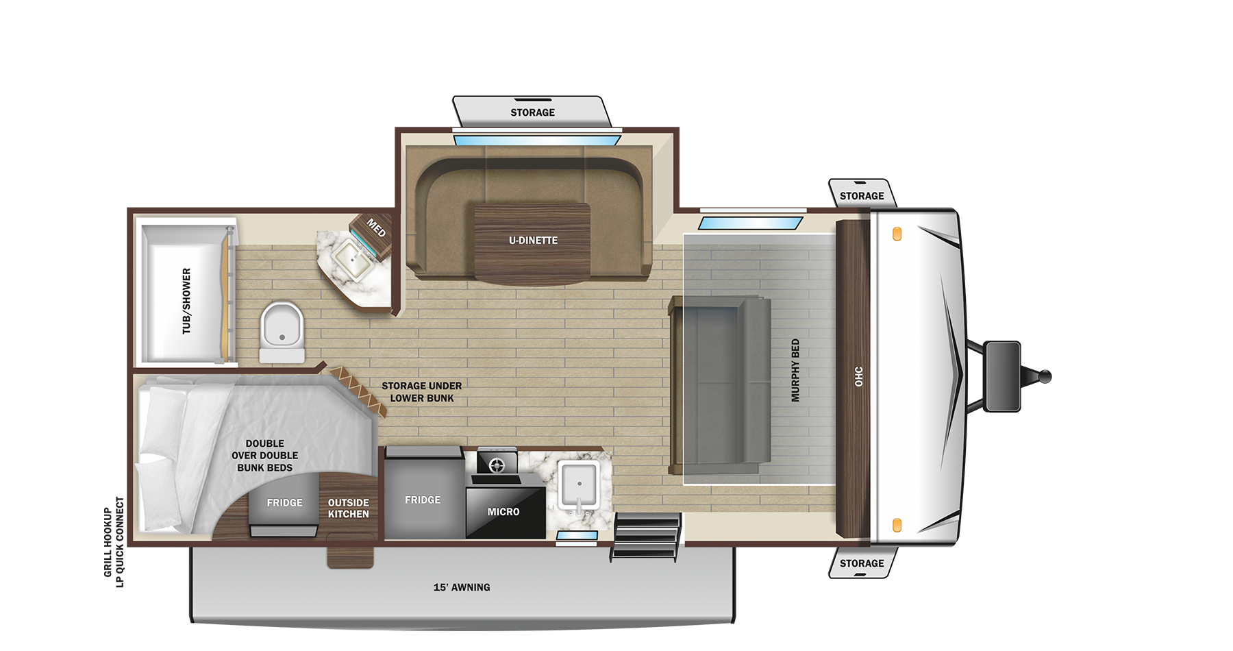 View 2024 Highland Ridge Range Lite Air 19MBH complete specs and manufacturer brochures
