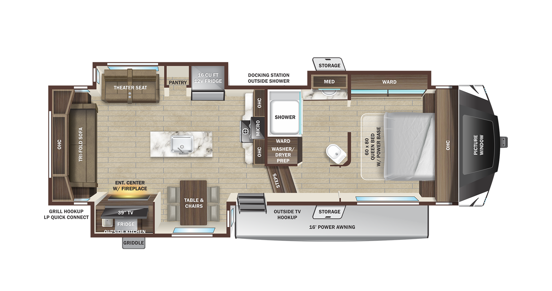 View 2024 Highland Ridge Roamer 264RLS complete specs and manufacturer brochures