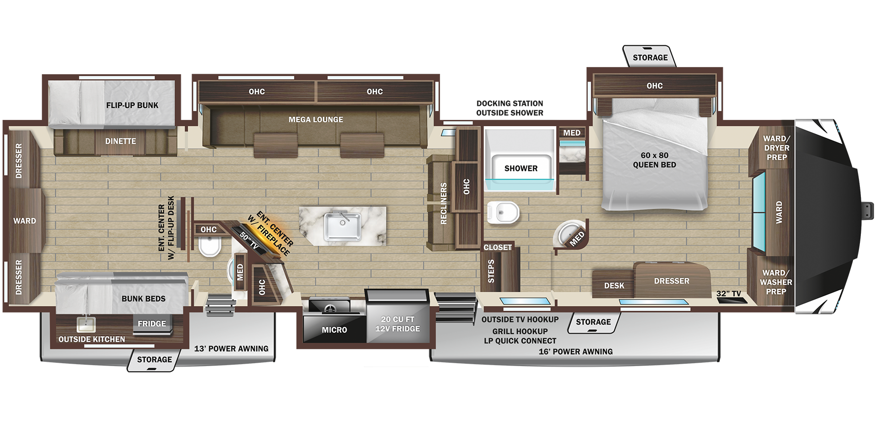 View 2024 Highland Ridge Silverstar 395BHS complete specs and manufacturer brochures