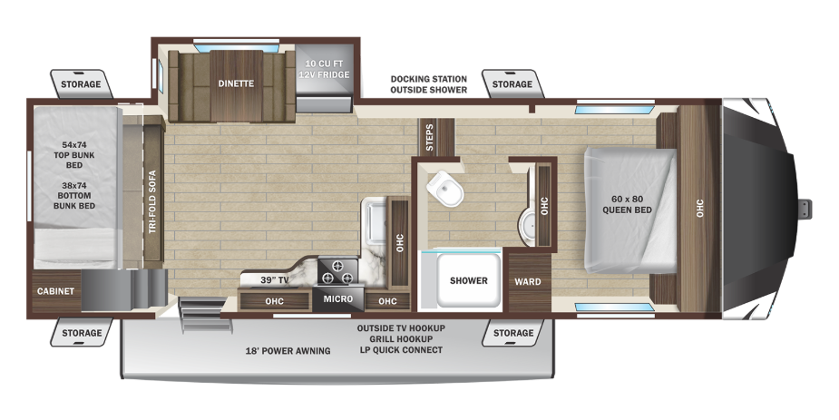 View 2024 Highland Ridge Silverstar Light Duty 274BHS complete specs and manufacturer brochures
