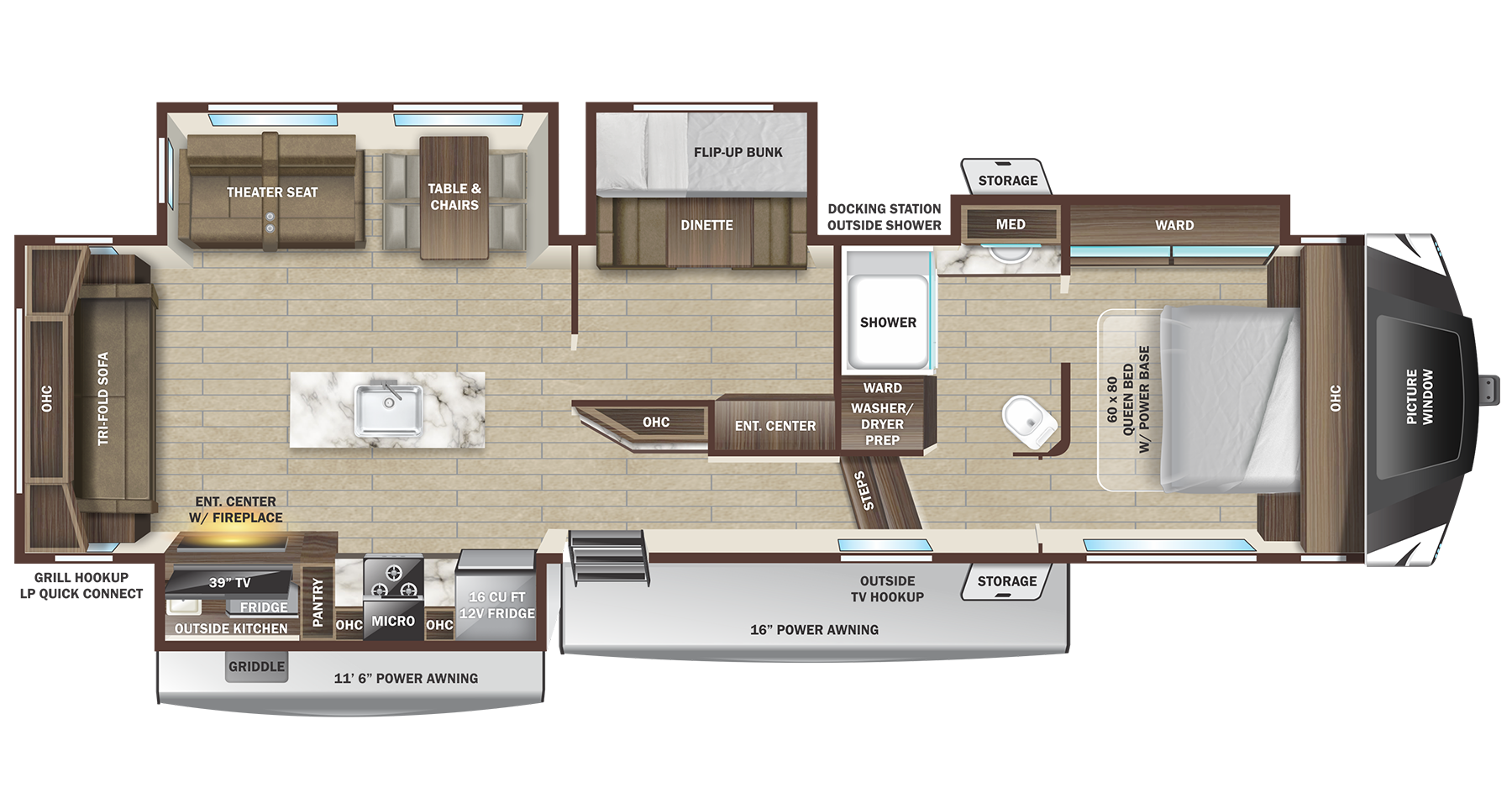 View 2024 Highland Ridge Silverstar XLT 354MBH complete specs and manufacturer brochures