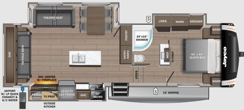 View 2024 Jayco Eagle 28.5RSTS complete specs and manufacturer brochures